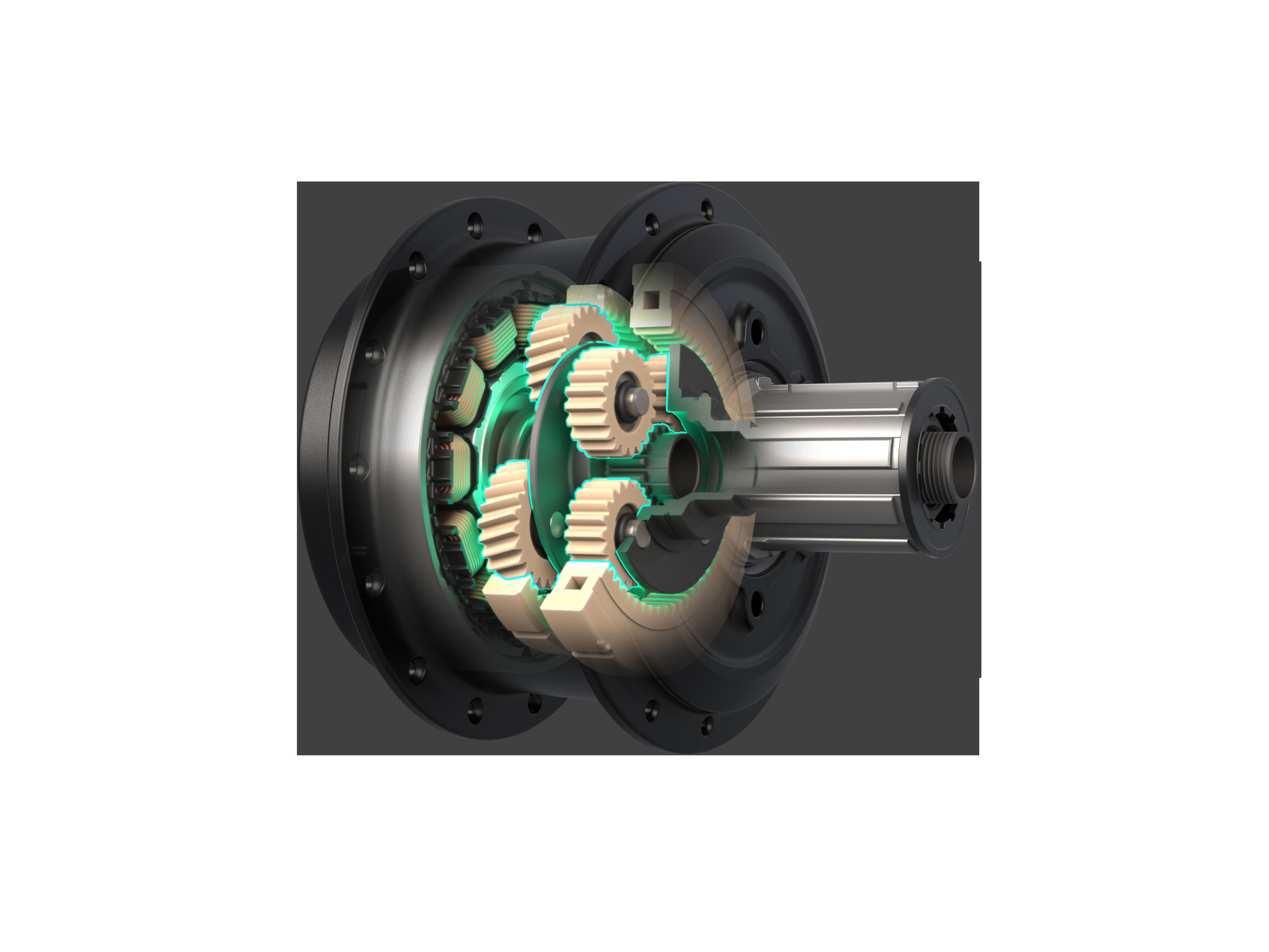 R17-M12 Boost thru-axle Hub Motor-2
