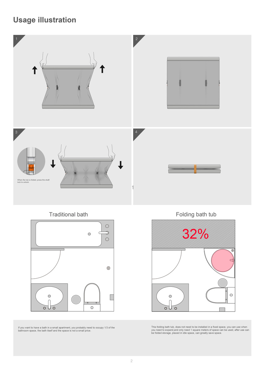 Folding bath tub-2