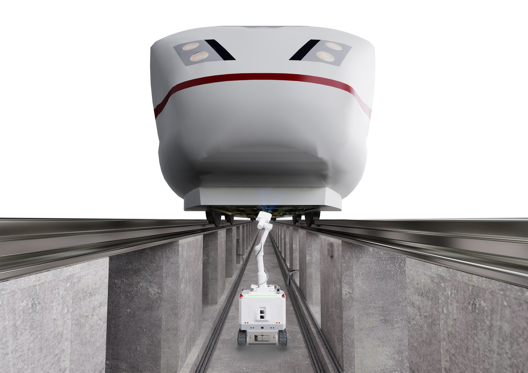 Intelligent rail transit bottom inspection robot-2
