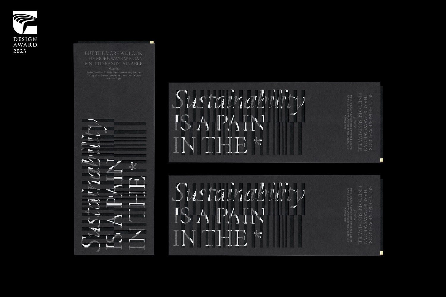Sustainability is a Pain in the *